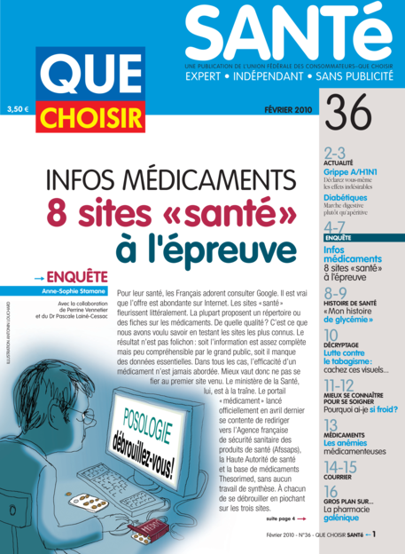 Couverture Que Choisir Santé - 36