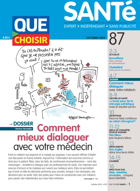 Couverture Que Choisir Santé - 87