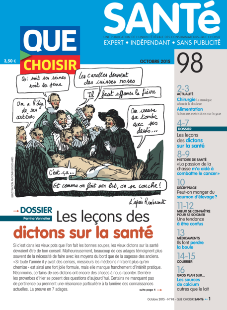 Couverture Que Choisir Santé - 98